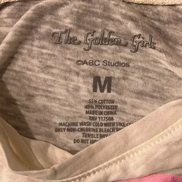 Target Golden Girls T-Shirt Women's Medium 'Stay Golden' Mint Green and Cream - Picture 5 of 5